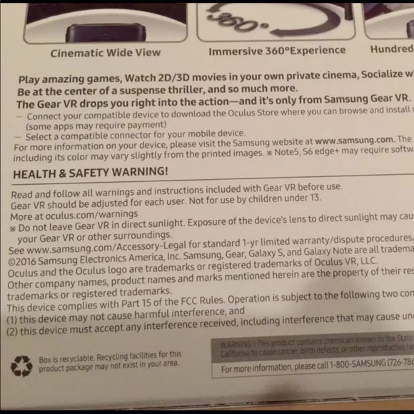Samsung Gear VR SM-R323 + Oculus card 🎉HOST PICK 🎉 - Picture 4 of 6